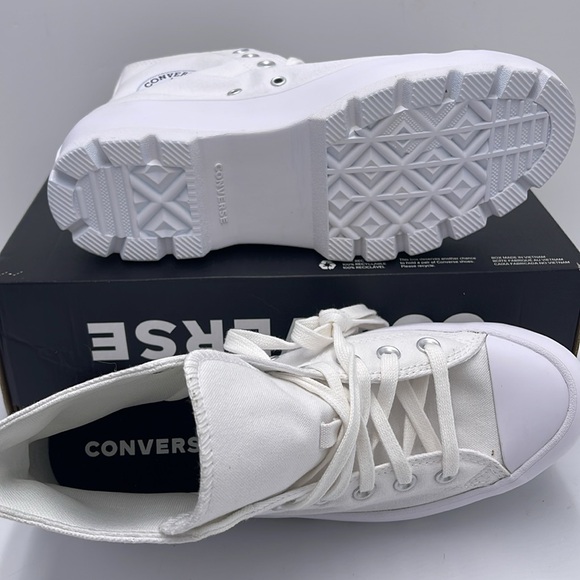 Converse WMNS CTAS LUGGED HI WHITE/BLACK/WHITE 565902C Platforms Sneakers - Picture 3 of 16